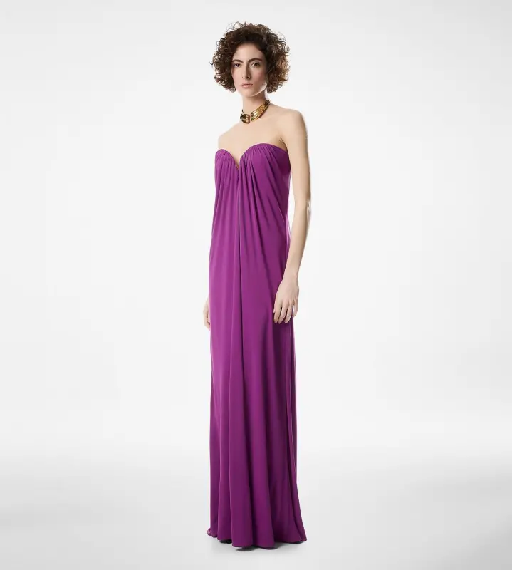 STRAPLESS DRAPED EVENING DRESS online